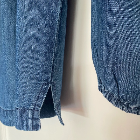 Soft Joie Andiva Lace Up Pullover Denim Blouse - Picture 7 of 7